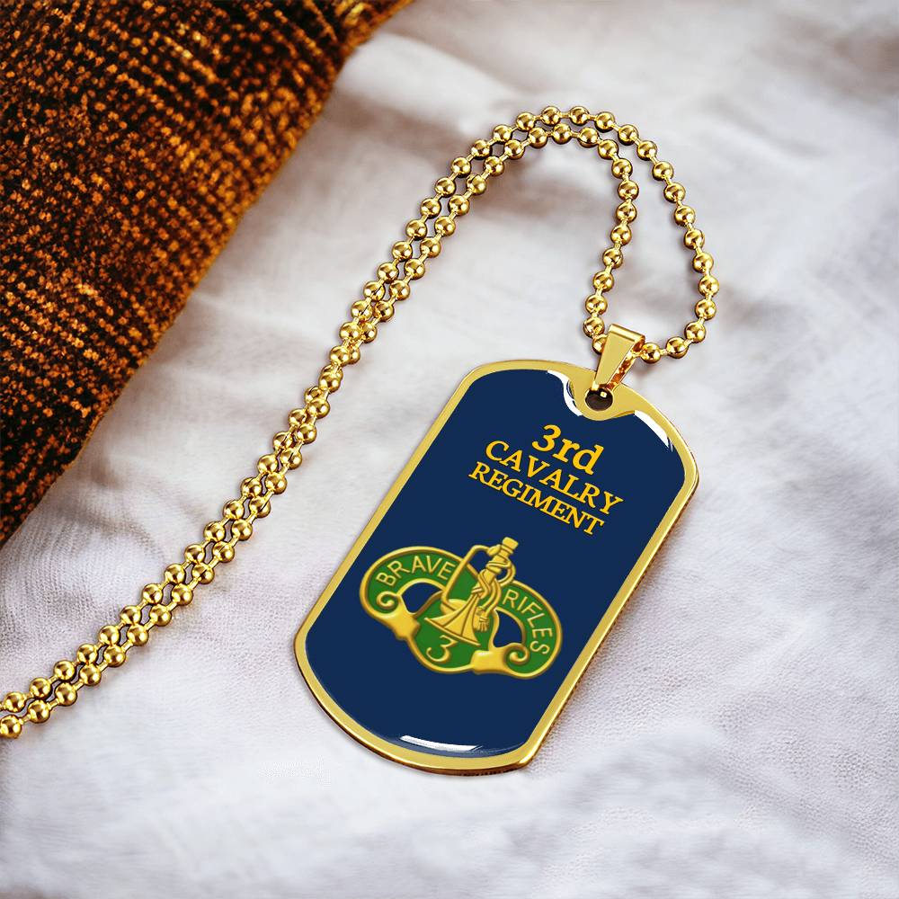 Awesome Dog Tag For 3Rd Armored Cavalry - Army Tag Necklace, Dog Tag Necklace