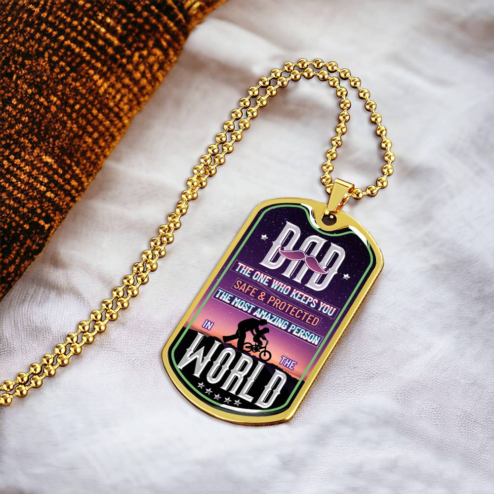 Father's Day Dog Tag Necklace - Army Tag Necklace, Dog Tag Necklace