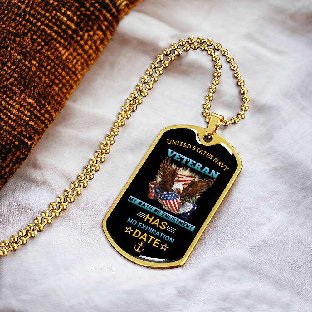 Gorgeous Dog Tag For Navy Veterans - Army Tag Necklace, Dog Tag Necklace