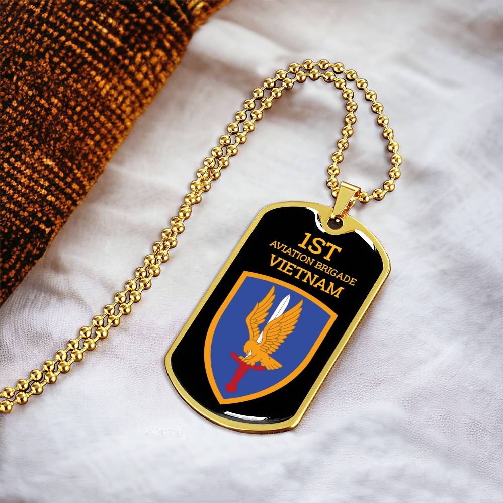 Awesome Dog Tag For 1St Aviation Brigade - Army Tag Necklace, Dog Tag Necklace
