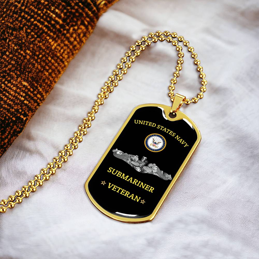 Gorgeous Dog Tag For Submarine Veterans - Army Tag Necklace, Dog Tag Necklace