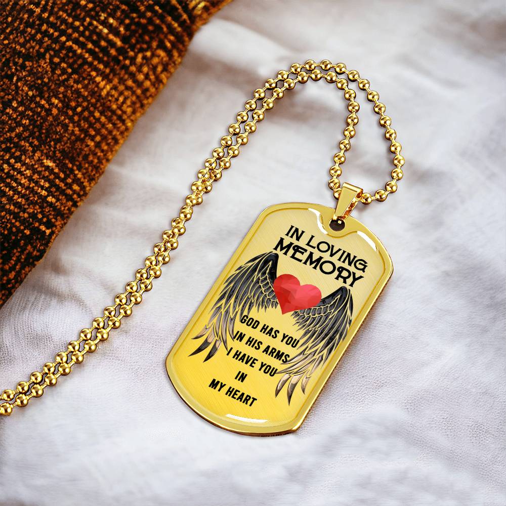 Rest In Peace  - Infant Loss - Father Loss - Mother Loss - Loss Of Loved One - Memorial Jewelry - Army Tag Necklace, Dog Tag Necklace