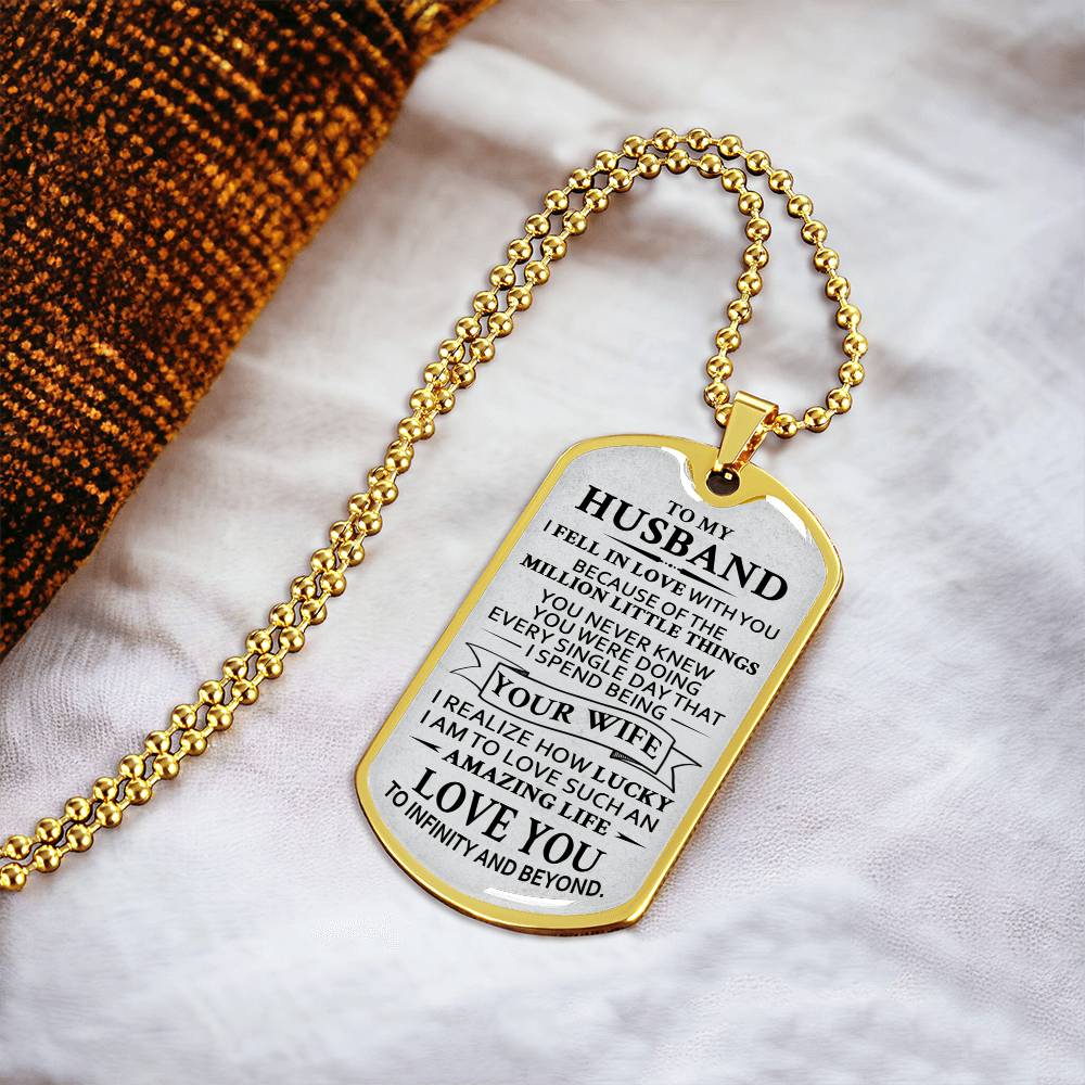 Gift For Husband - Million Little Things - Dog Tag - Army Tag Necklace, Dog Tag Necklace