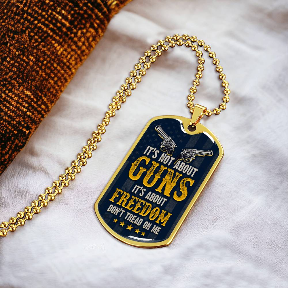 Freedom Dog Tag Necklace - Army Tag Necklace, Dog Tag Necklace