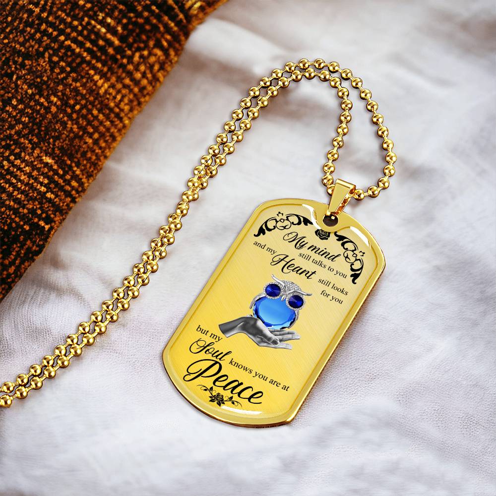 Memorial Gift, Bereavement, Remembrance, Death Of Loved One, Christian, Forever In My Heart, Sympathy Gift, Condolence Gift - Army Tag Necklace, Dog Tag Necklace