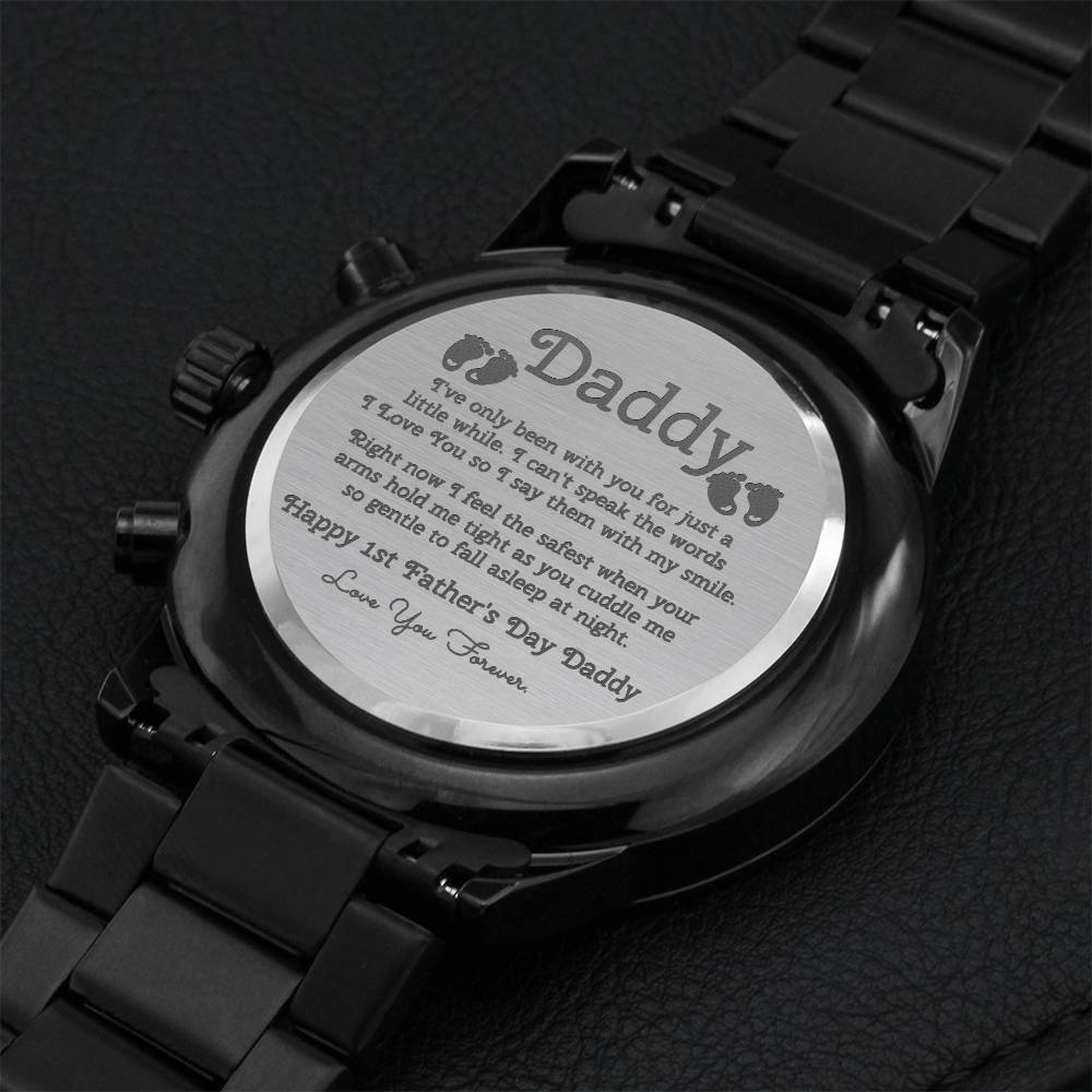 Daddy 1st Father's Day Engraving Chronograph Watch