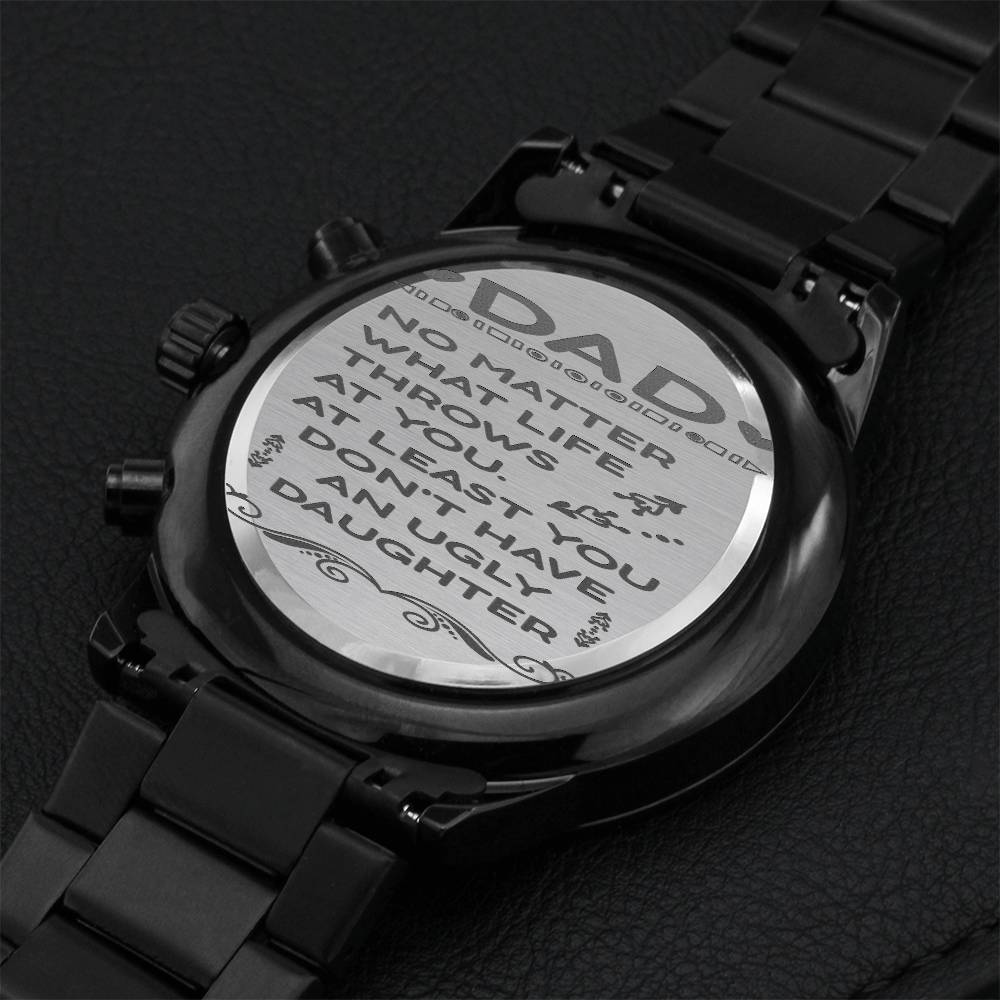Engraved Gift Watch With Luxury Box Engraving Chronograph Watch
