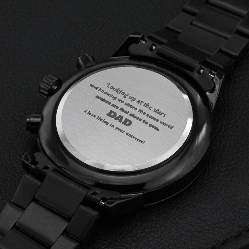 Close To You Dad Engraving Chronograph Watch