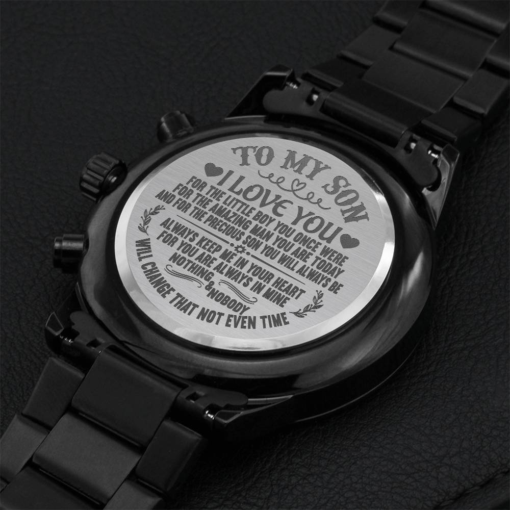 To My Son - Chronograph Watch 1 Engraving Chronograph Watch