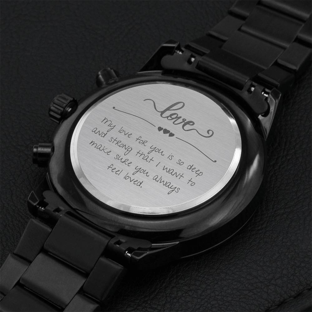 Sorry Gift For Husband From Guilty Wife Engraving Chronograph Watch