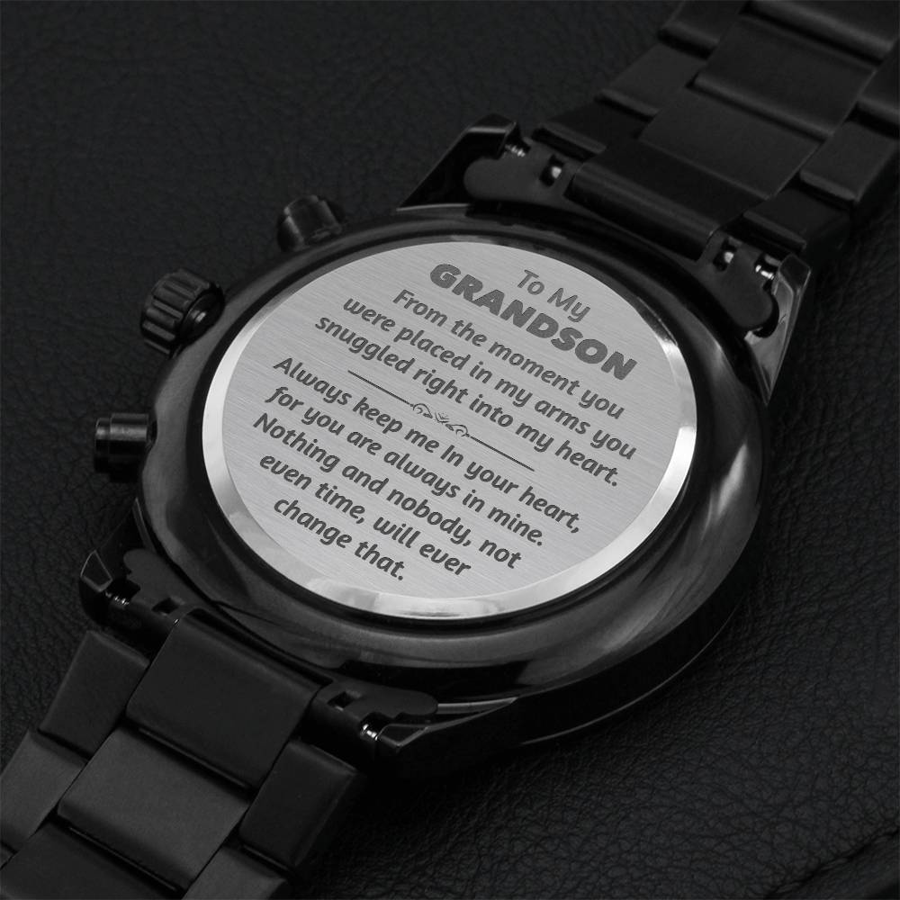 Grandsons - Snuggled Right In - Chronograph Watch Engraving Chronograph Watch