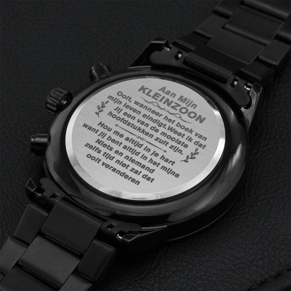 Aan Mijn Kleinzoon Engraved Watch Engraving Chronograph Watch