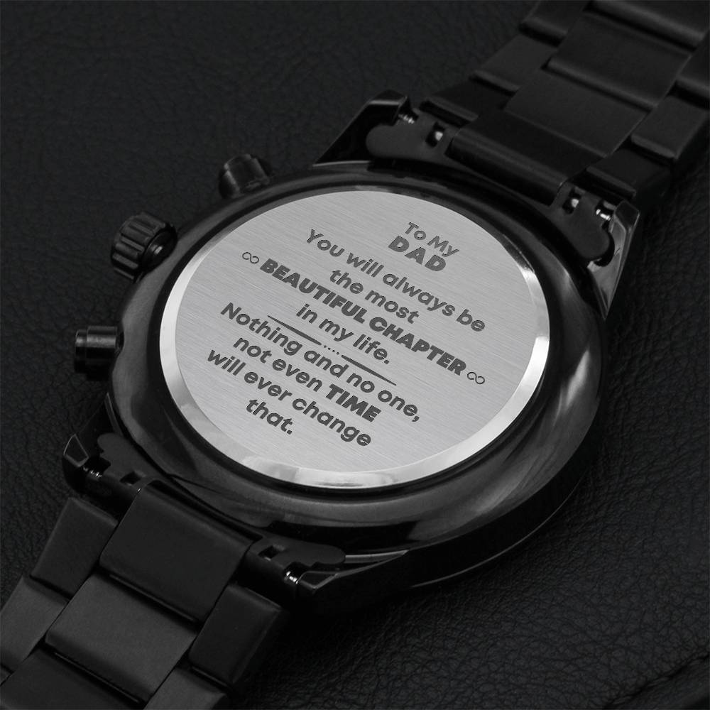 Dad Most Beautiful Chapter - Chronograph Watch Engraving Chronograph Watch