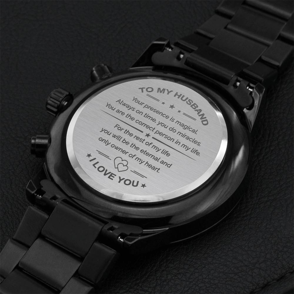 Gift For Husband. Birthday Gift. Anniversary Gift. Christmas Gift. Engraving Chronograph Watch
