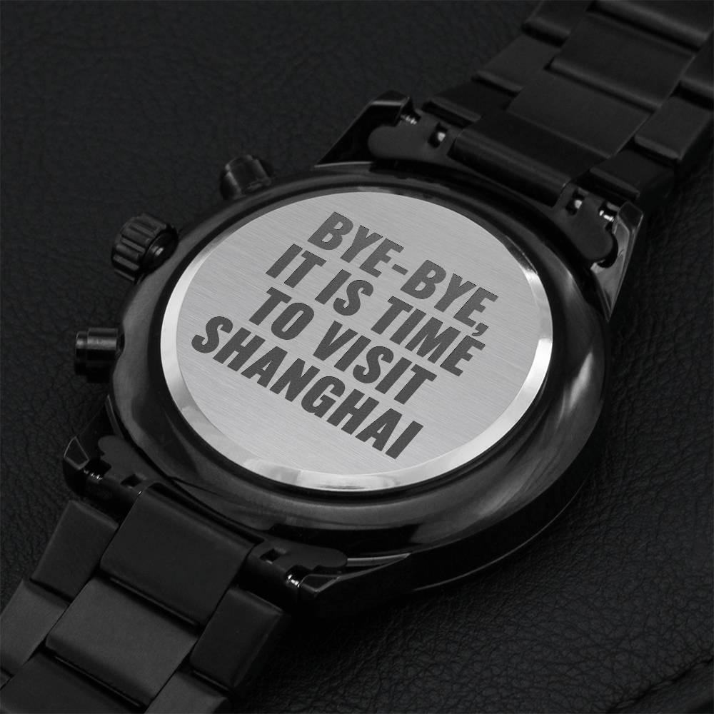 Shanghai Watch Engraving Chronograph Watch