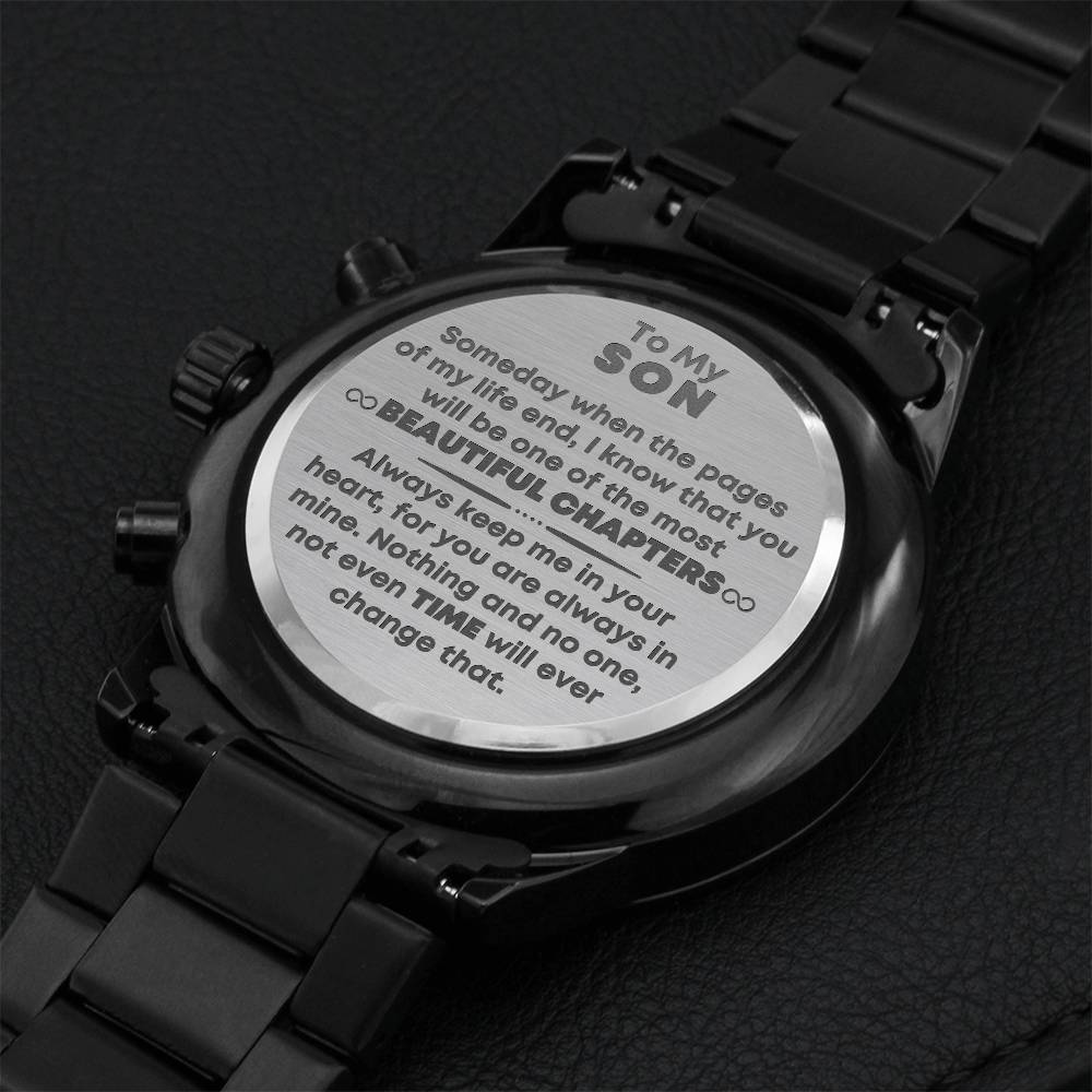 Son Most Beautiful Chapters - Chronograph Watch Engraving Chronograph Watch