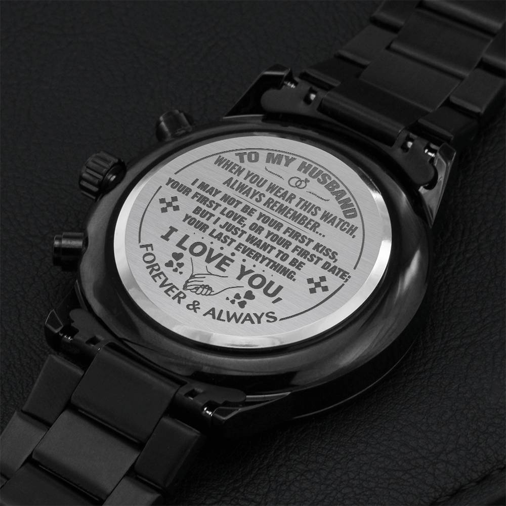 Gift For Husband - I Love You - Watch Engraving Chronograph Watch
