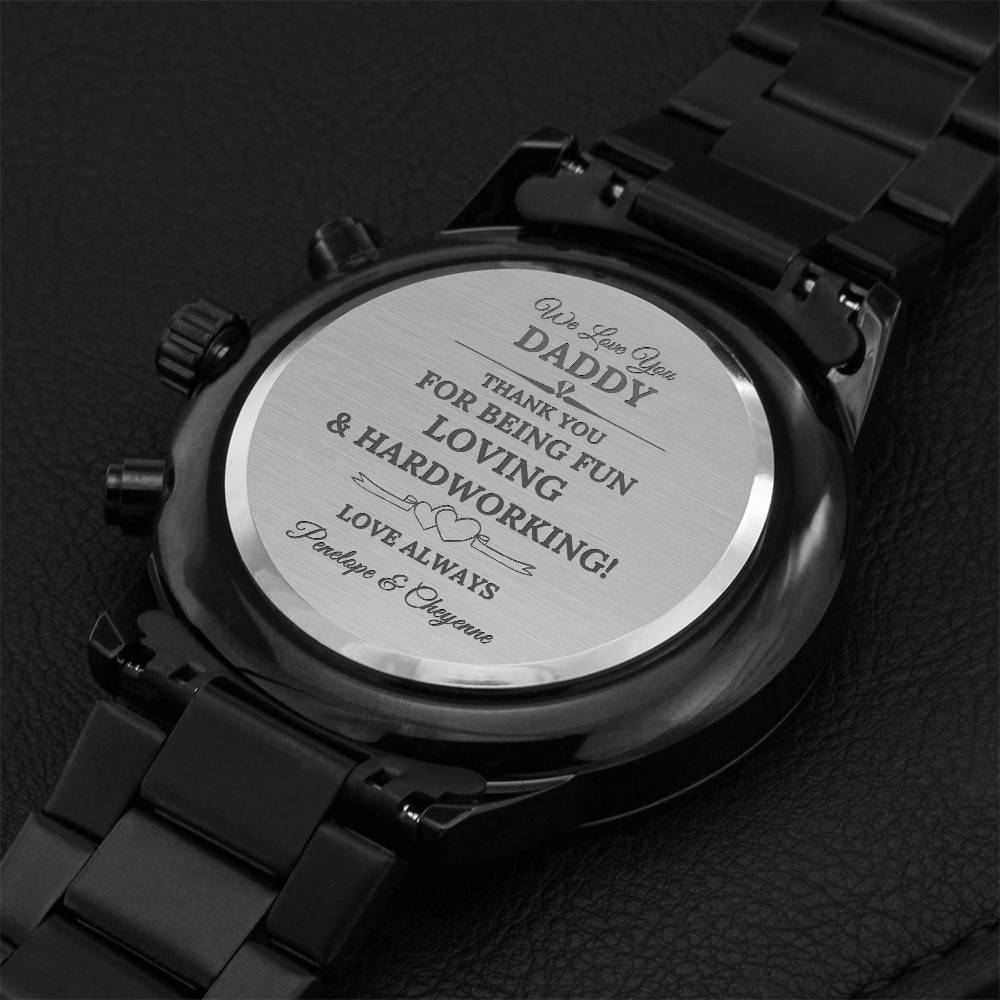 Fathers Day Gift Fathers Day Gift From Daughter Fathers Day Gift From Son First Fathers Day Gift First Fathers Day Fathers Day Gifts Engraving Chronograph Watch