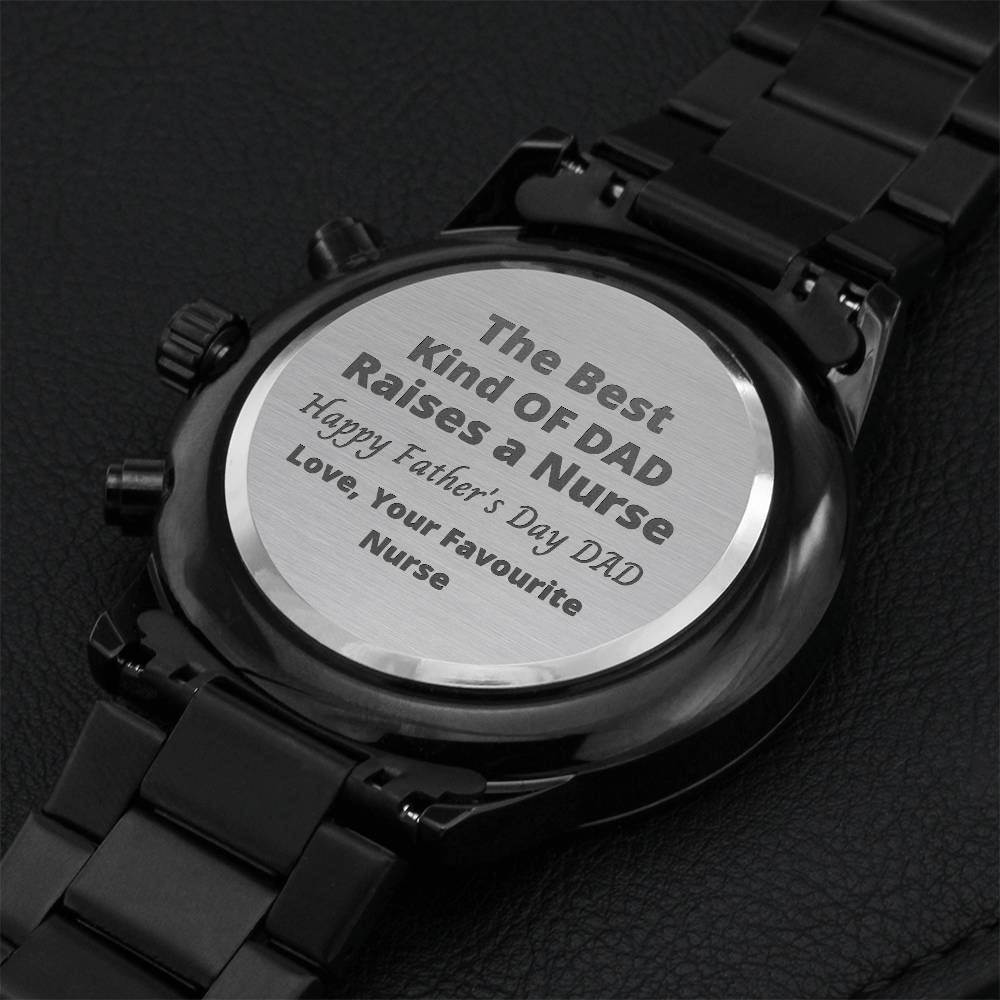 Father's Day Gift Watch Best Dad Engraving Chronograph Watch