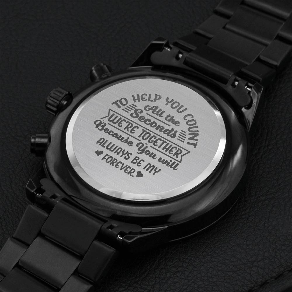Gift For Husband - Luxury Watch 1 Engraving Chronograph Watch