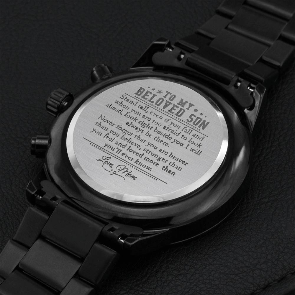 Luxury Watch For Your Son ❤️ Engraving Chronograph Watch