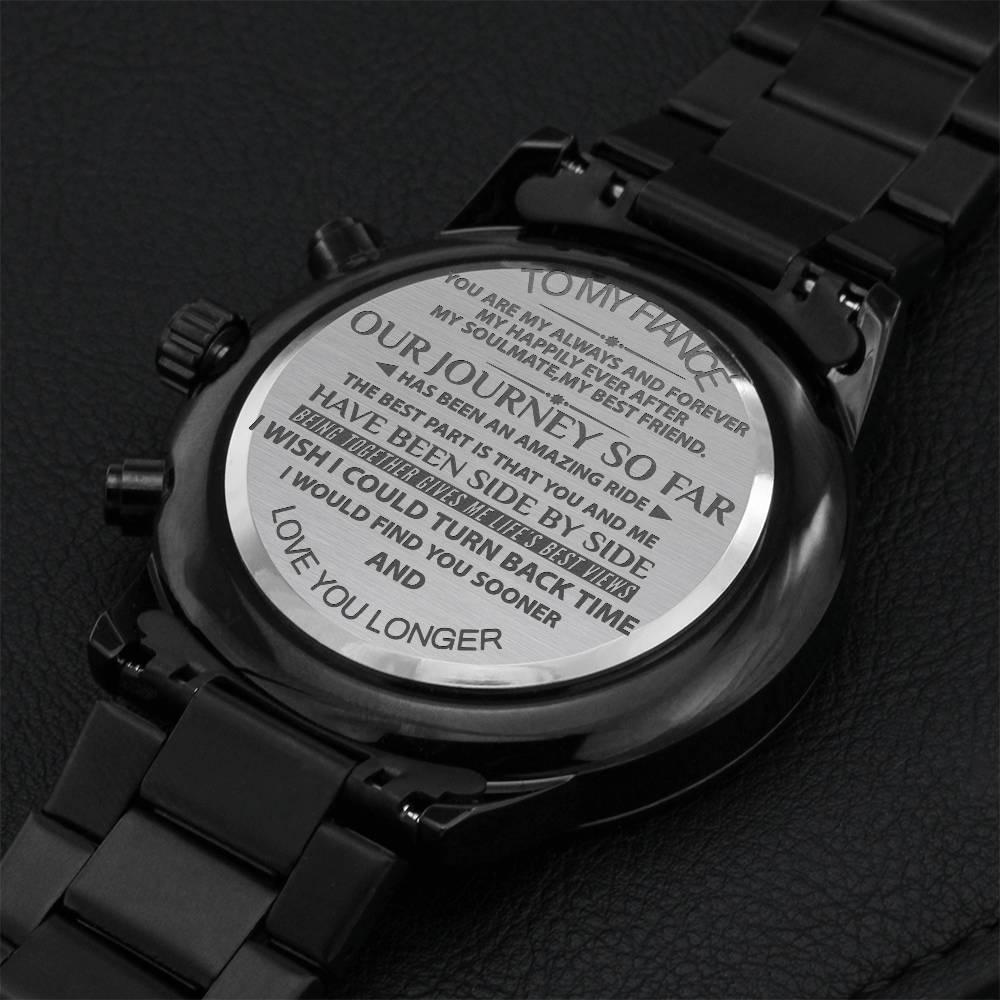 Special Luxury Chronograph Watch Gift To Fiancee . Express Your Love By This Lovely Watch Engraving Chronograph Watch
