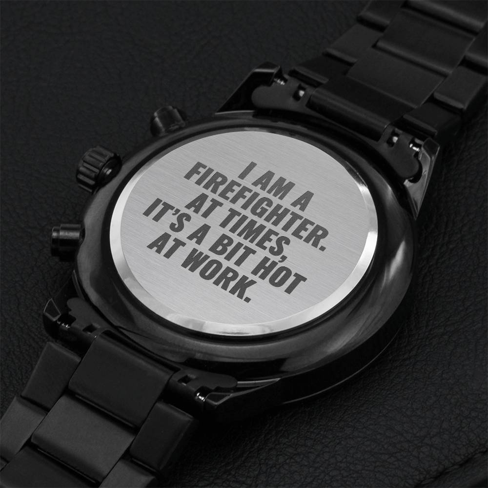 Firefighter Watch Engraving Chronograph Watch