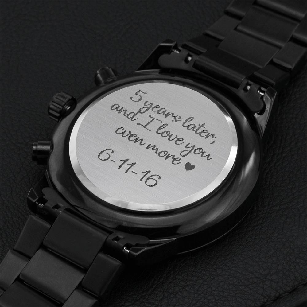 Anniversary Engraving Chronograph Watch