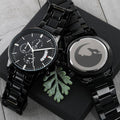 Wolf Howling Chronograph Watch Engraving Chronograph Watch