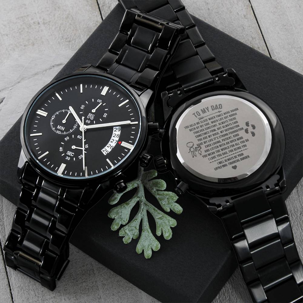 Special Father's Day Chronograph Watch - Reasons I Love My Dad Engraved Watch Engraving Chronograph Watch