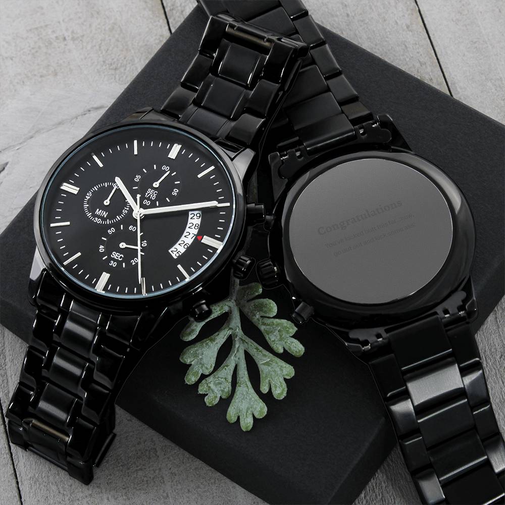Give This To Your Man Engraving Chronograph Watch