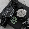 Best Fathers Perfect Fathers Day Gift For Dad From Son Daughter Or Wife Engraving Chronograph Watch