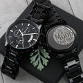 To Husband Boyfriend I Love You To The Moon And The Back. Perfect Gift For Anniversary Birthday Or Any Occasion. Perfect Gift For Couple Engraving Chronograph Watch
