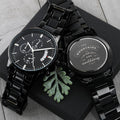 Time To Travel Engraving Chronograph Watch