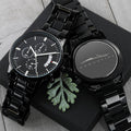 Chrysler Crossfire Roadster Car Lovers Engraved Black Chronograph Watch For Him Engraving Chronograph Watch