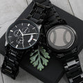 Never Forget Stainless Steel Watch Engraving Chronograph Watch