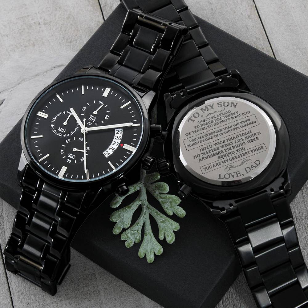 Gift For Son - Be Grateful - Watch Engraving Chronograph Watch