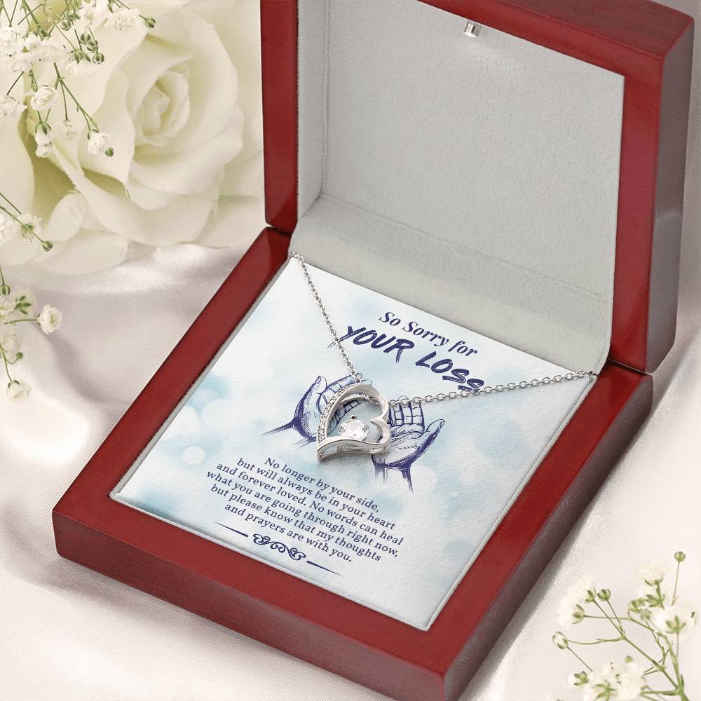 In Loving Memory Of Your Mom Initials Hearts Necklace Grief And Loss Of Mom Condolence Gift Memorial Jewelry Forever Love Necklace