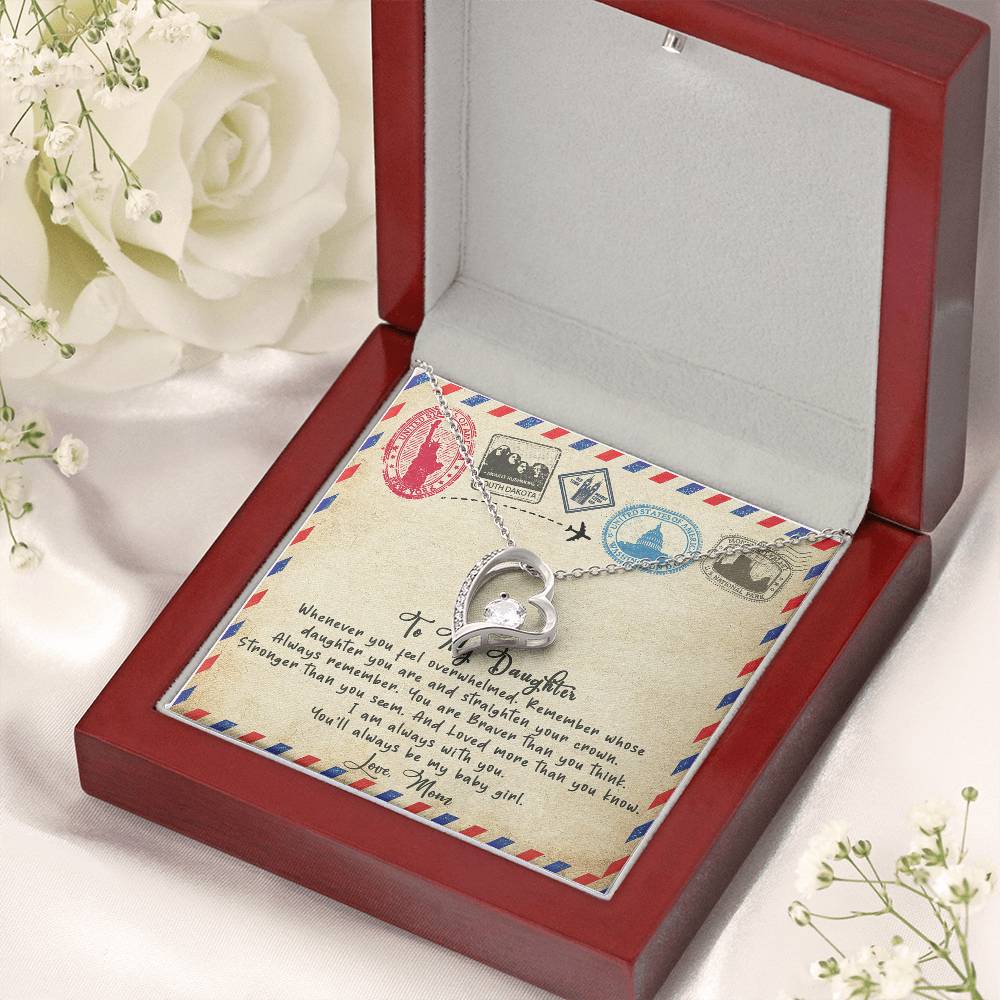 To My Daughter Necklace From Mom Gift For Daughter From Mom Birthday Gift Daughter Graduation Gift Daughter Birthday Gift From Mom Forever Love Necklace