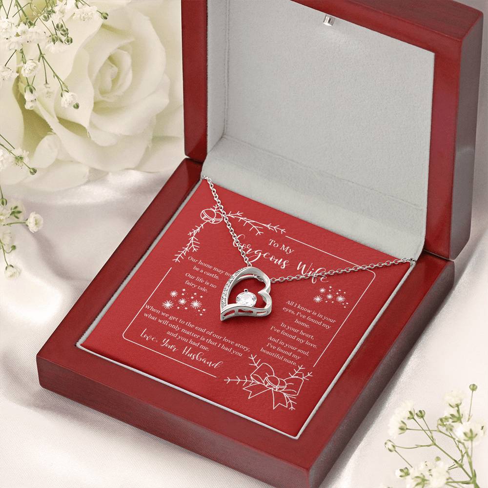 To My Gorgeous Wife Home Necklace 1 Forever Love Necklace