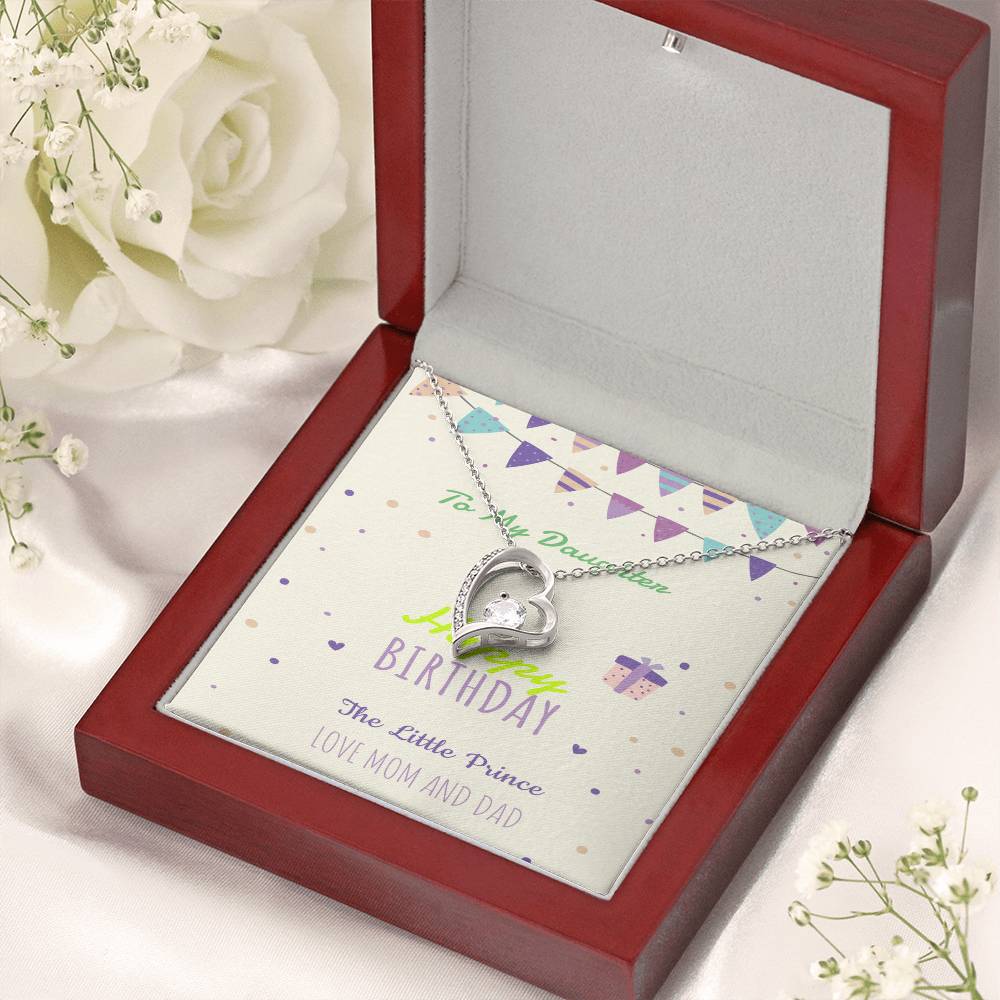 Daughter Birthday Gift From Mom Happy Birthday Sweetheart Infinity Necklace Gift From Mom To Daughter Granddaughter Forever Love Necklace