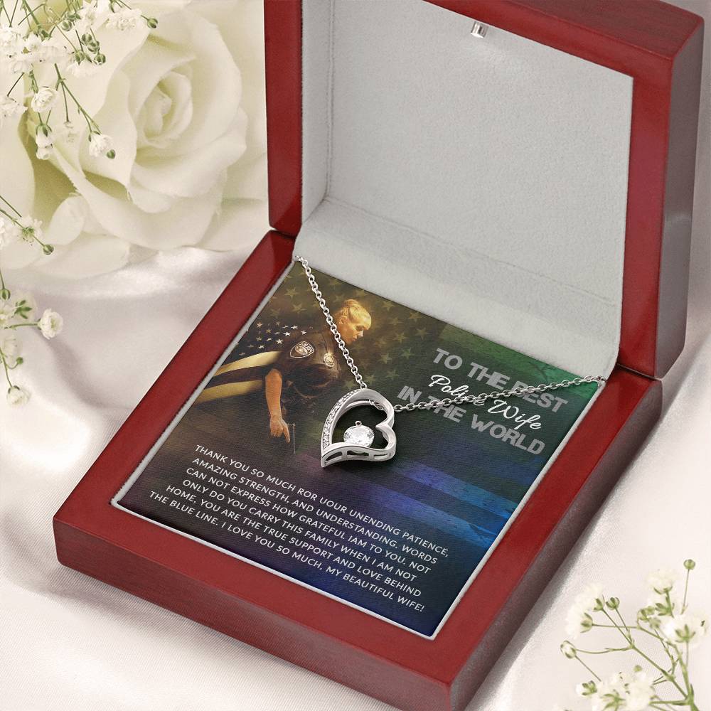 Best Police Wife Forever Love Necklace