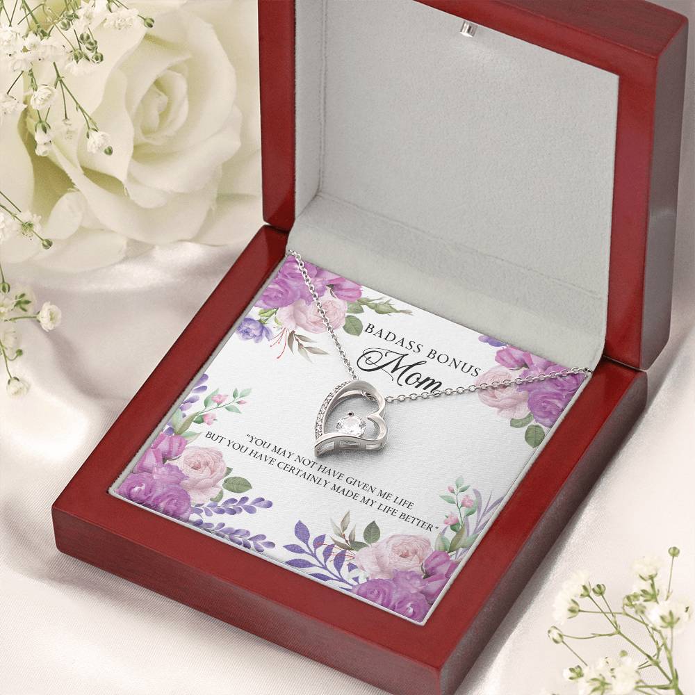 Badass Bonus Mom - Forever Necklace Forever Love Necklace