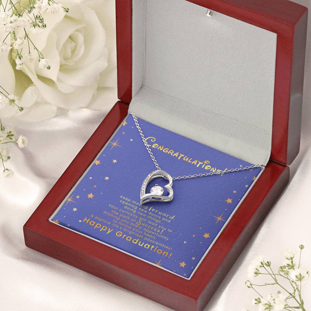 Happy Graduation Graduation Gift For Daughter Graduation Necklace Senior Class Congratulations Graduate Gift Forever Love Necklace