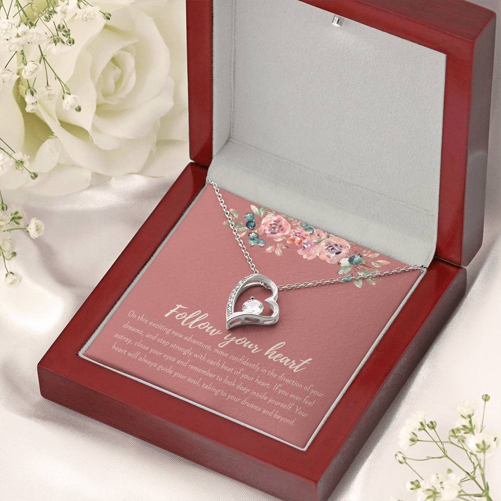 Follow Your Dream Trust Your Heart In Loving Memory Of Your Husband Memorial Gifts For Loss Of A Husband Forever Love Necklace