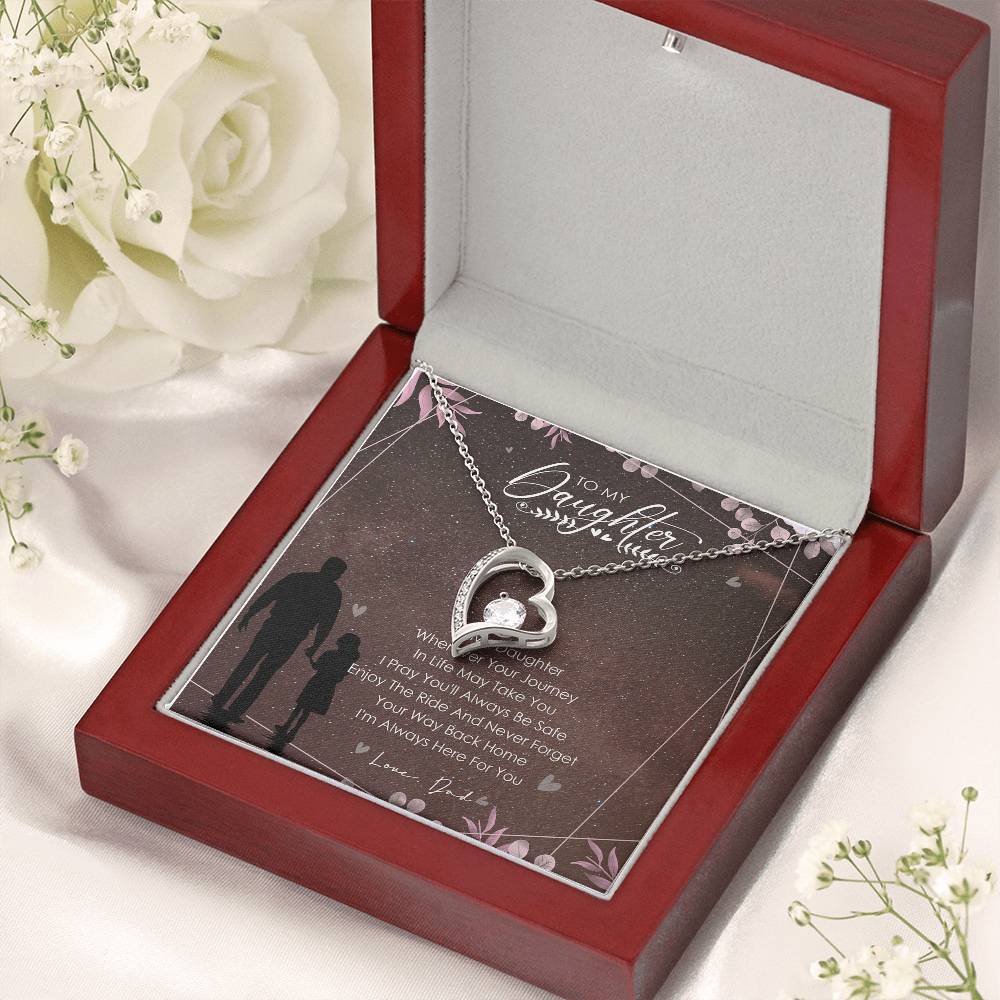 To My Daughter I Will Be Here For You Dragonfly Necklace Gift From Dad Father Daughter Necklace Father To Daughter Birthday Forever Love Necklace