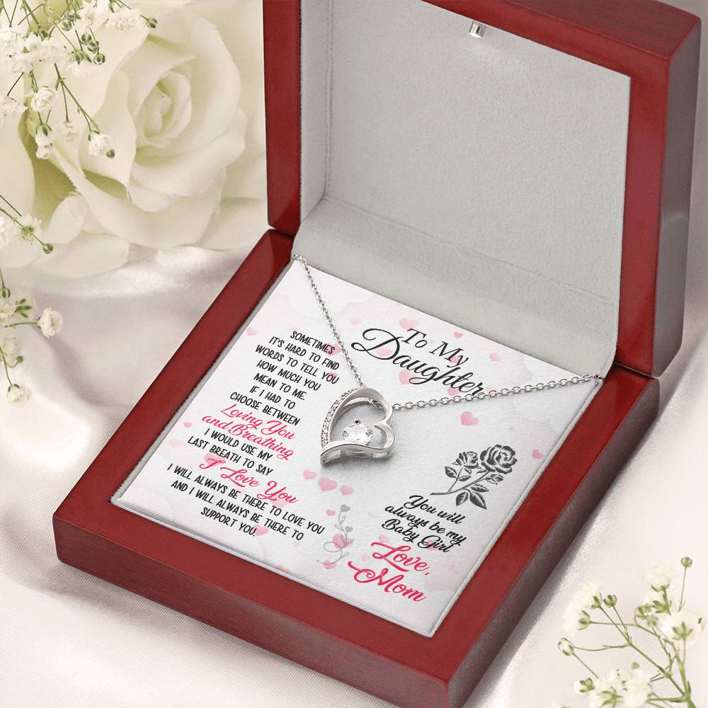 To Daughter Loving And Breathing Forever Love Necklace