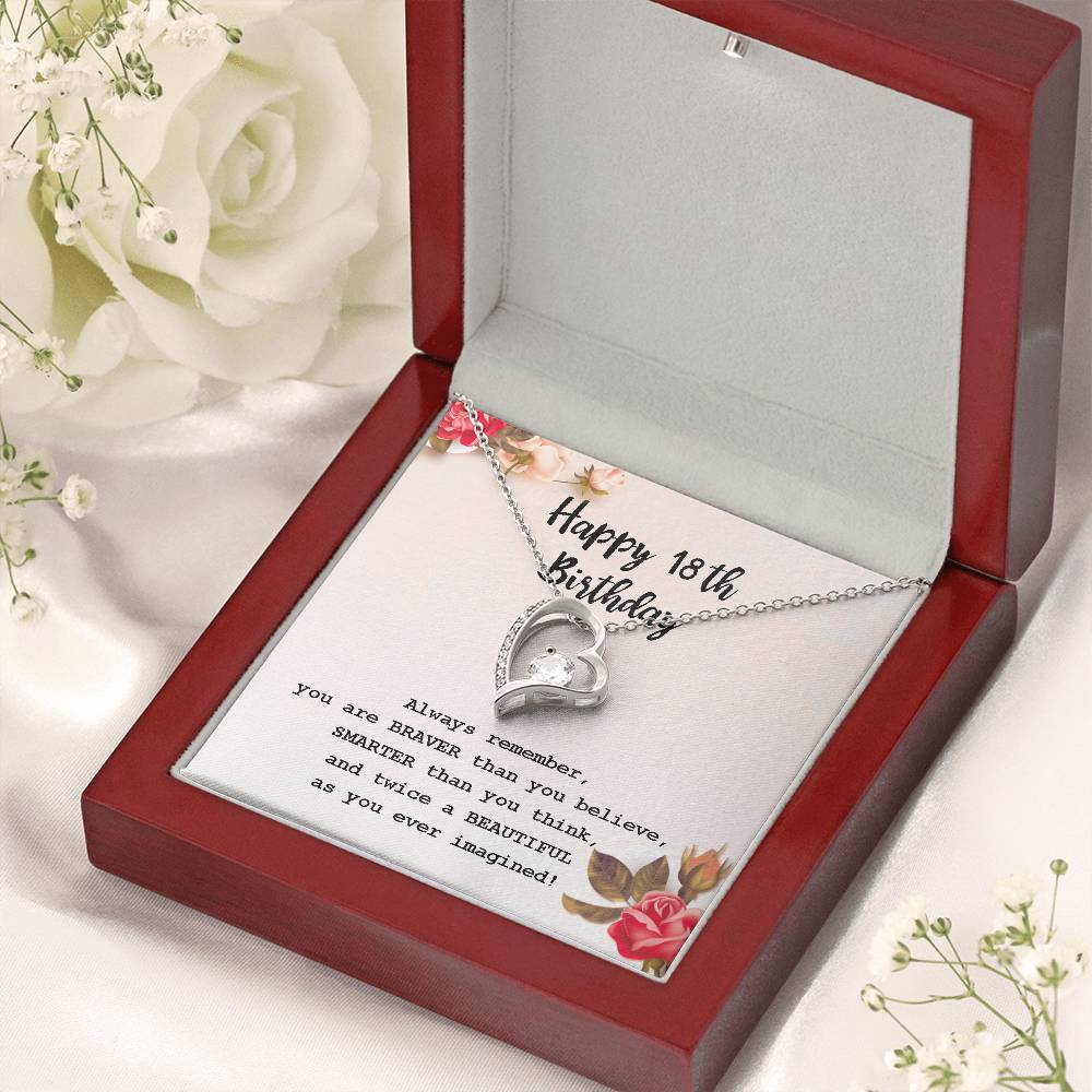 18Th Birthday Gifts For Girls 18Th Birthday Necklace 18Th Birthday Gift Girl. Gift For Sister Best Friend Daughter Niece Forever Love Necklace