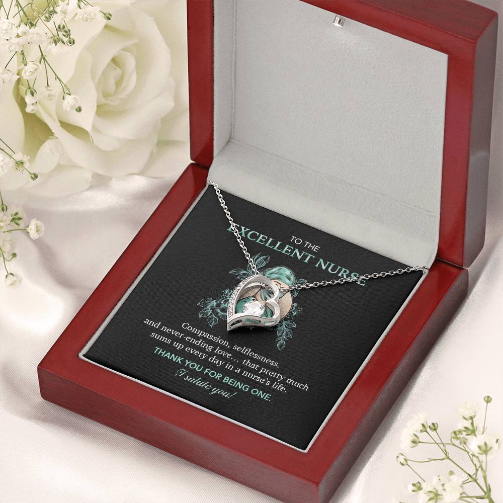 Gift For Nurse - Thank You For Being One - Forever Love Necklace Forever Love Necklace