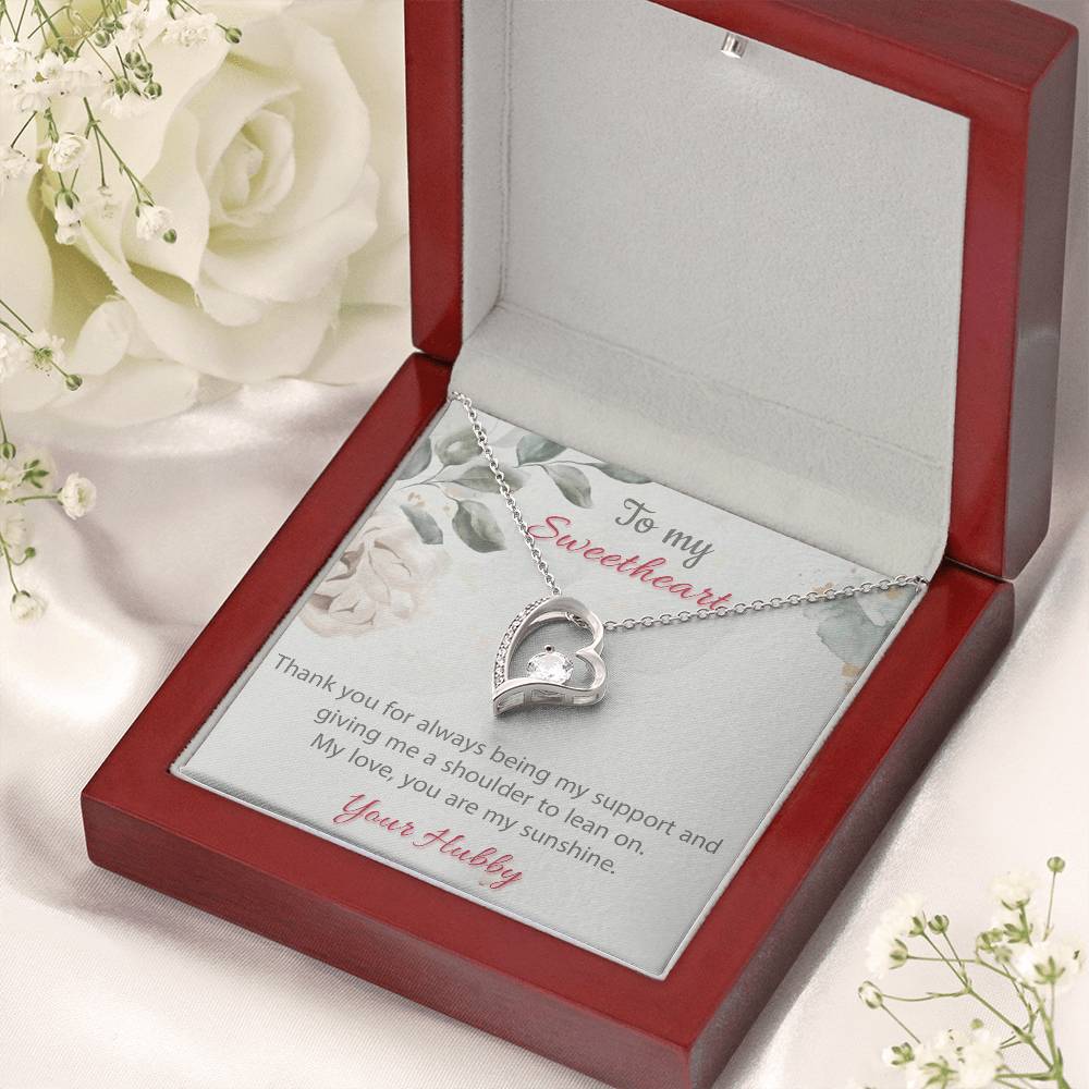 To My Sweetheart From Your Hubby 925 Sterling Silver Pendant 1 Forever Love Necklace